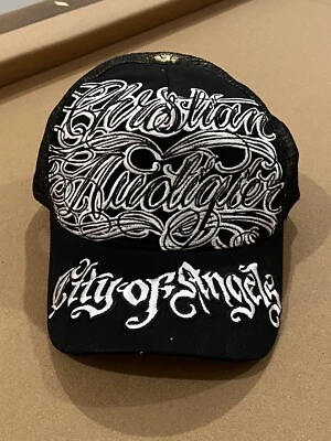 Sombrero Christian Audigier Ciudad de Ángeles Certificado de Autenticidad Para Hombre Camionero SnapBack Bordado NUEVO Foto 1 de 4