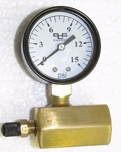Gas Test / Air Test set 2" 15 PSI gauge, 3/4" NPT plated steel hex body - Picture 1 of 1
