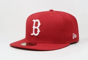 New Era 59Fifty Men's Cap MLB Basic Boston Red Sox Fitted Red Hat Big Size 8 1/8 - Picture 1 of 5