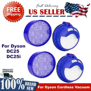 4 Pre Post Motor HEPA Filter Kit For Dyson DC25i DC25 Animal 916188-05 919171-02 - Picture 1 of 3