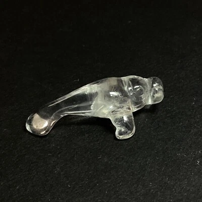 Joya tallada de manatí de cristal de roca natural 21x13 mm 5 quilates #306 Foto 1 de 4