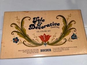 Vintage Bocour Oil Paint Set 2W In Box. New Paints, Medium, Palette Knife- - Picture 1 of 9