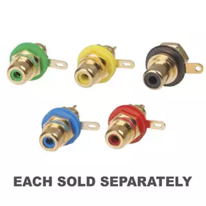 Rca Panel Mount Premium Socket Gold Hex Fitting Base Plate Durable High Quality - Foto 1 di 8