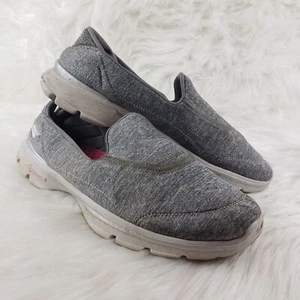 SKECHERS 'Go Walk 3' 14040 Gray Slip On Casual Comfort Shoes Womens Size US 8.5 - Picture 1 of 6