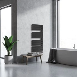 Lazzarini Pieve 1380 x 460 mm Designer Handtuchkühler anthrazit UVP: £499 - Bild 1 von 5
