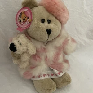 Starbucks Bearista 10 Zoll Teddybär Plüsch rosa Herzen Lovie 46. Edition 2006 - Bild 1 von 13