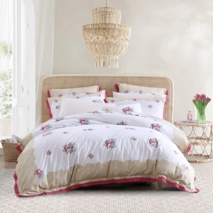 Royal Albert Bouquet Scroll Doona Quilt Cover Set King Bed Size - Picture 1 of 3