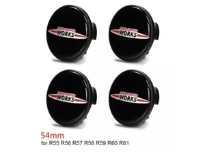 4x Cache Moyeu Logo Mini -John-Cooper-Works -JCW Centre Roue 54mm - Picture 1 of 2