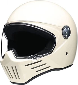 Vintage Full Face Motorcycle Helmet Jet Moto Cruiser Scooter Unisex Adult - DOT - Foto 1 di 15