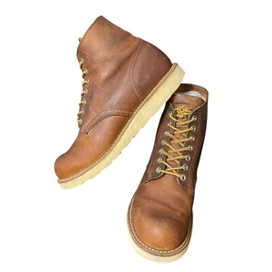 Red Wing Boots 9111 Round Toe Größe US 71/2 D Kupfer Braun Leder Made in USA - Bild 1 von 14