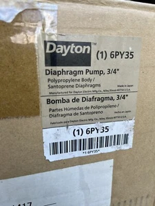 Dayton 6Py35 Air Operated Diaphragm Pump, Polypropylene, , Santoprene, 28 - Picture 1 of 2