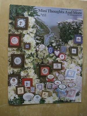 Mini Thoughts and More BkVI  Angie Newton Counted Cross Stitch Pattern Book 1980 - Image 1 of 2