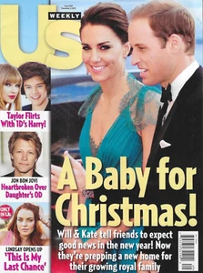 Us Weekly Magazine Kate Middleton Prince William Lindsay Lohan Jon Bon Jovi 2012 - Picture 1 of 12