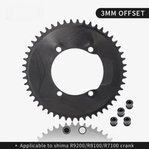 110BCD 3mm Offset Chainring AERO Narrow Wide Teeth 40-58T Bicycle Chain Wheel - Picture 1 of 47