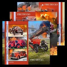 Fire Trucks Fire Engines MNH Stamps 2023 Liberia M/S + 2 S/S