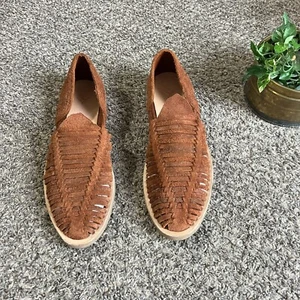 Huckberry LUCA’s León Huarache Loafer Sandals 12 Leather Cinnamon Brown New - Picture 1 of 9
