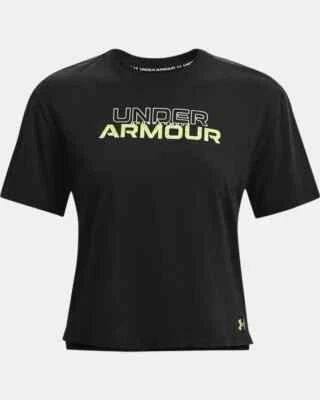 Under Armour T-Shirt Women's Medium Black Oversized Graphic Short Sleeve New - Image 1 of 4