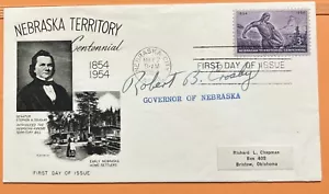 Robert Crosby Signed Autographed First Day Cover FDC Nebraska Governor - Picture 1 of 2