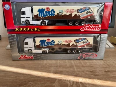 2 X Schuco 1:87 Zott Monte LKW Mercedes Actros In OVP Mai Utilizzato - Immagine 1 di 2