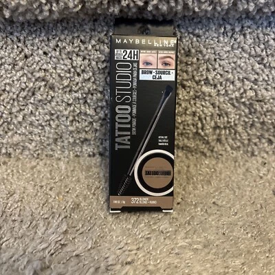 Maybelline New York 24hr TattooStudio Brow Pomade Blonde # 372 .106 Oz NEW - Image 1 of 3
