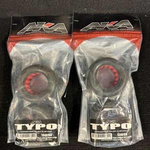 (4) AKA TYPO 1:10 RC Stadium Truck Rear Soft 2.2” Off Road Tires W/ Foam 13401SR - Picture 1 of 6
