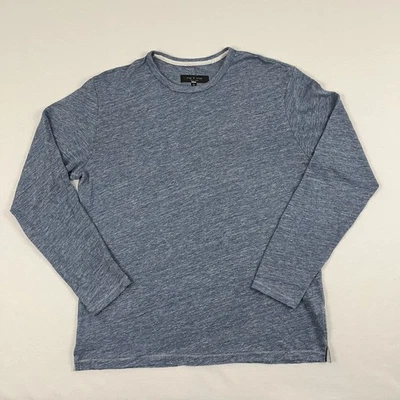Rag & Bone Shirt Mens Large Blue 100% Linen Long Sleeve Casual Preppy Pullover - Image 1 of 4