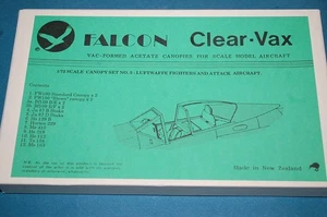 Falcon Vax 5 - Clear Vax per Luftwaffe WWII  scala 1/72 - Foto 1 di 2
