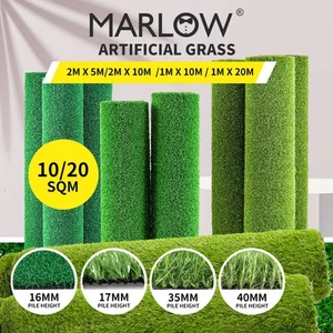 Marlow Artificial Grass Flooring Mat Synthetic Turf Outdoor Garden Lawn 17-40mm - Picture 1 of 59