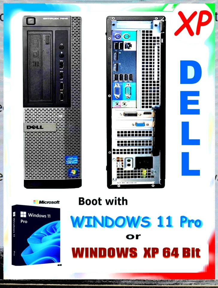 Boot with Windows 11 or XP 64 option✔️3TB SSD✔️Optiplex DT✔️i5 16GB✔️NvidiaGT730 - Image 1 of 4