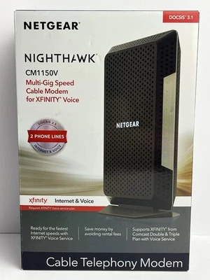 NETGEAR Nighthawk CM1150V DOCSIS 3.1 Multi-Gigabit Cable Modem NEW OPEN BOX - Image 1 of 4