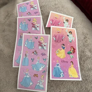 Vintage Stickers Hallmark Disney Cinderella & Princesses Sticker Sheets - Picture 1 of 10