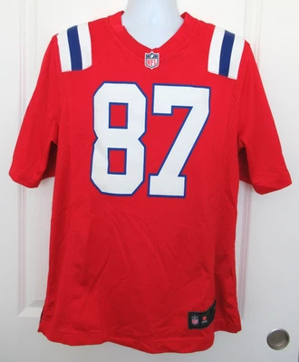 Camiseta deportiva roja Nike Throwback Patriots #87 ROB GRONKOWSKI talla mediana Foto 1 de 4