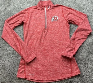 Utah Utes Shirt Damen klein rot NCAA Fußball Nike Dri Fit Viertelreißverschluss Pullover - Bild 1 von 17
