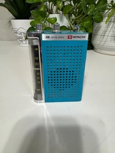 Hitachi Vintage FM/AM Transistor Radio KH-912 Blue Working - Picture 1 of 18