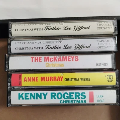 Vintage Christmas Cassette Tape Lot Of 5 Kenny Rogers Kathy Lee The McKameys Foto 1 de 4
