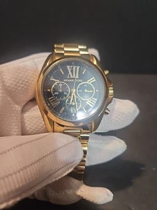 Michael Kors MK5739 43mm Gold Metallgehäuse Schwarzes Zifferblatt Uhr - Bild 1 von 12