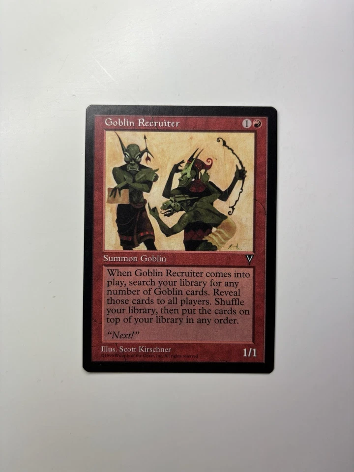 MTG Magic the Gathering Visions Goblin Recruiter / Goblin-Anwerber EN Retro - Bild 1 von 1