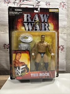 WWF The Rock Jakks Raw is War BCA Wrestling Figure Dwayne Johnson WWE WCW MOC - Picture 1 of 6
