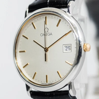 Sin Tarifas **CASI COMO NUEVO** De Colección OMEGA De Ville Cal.1430 Cuarzo Plata 32mm Para Hombre Foto 1 de 4