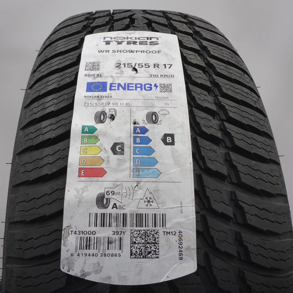 215 55 17 1x NOKIAN 215/55 R17 98H XL Snowproof Winter Tyre 2021 FULL - Image 1 of 4