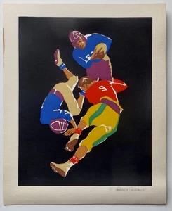 Original Vintage Afro American Artist RAMON PRICE Chicago Print Pencil SIGNED - Picture 1 of 7