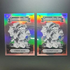 Garbage Pail Kids Chrome 7 - Negative Refractor - Chris Mess & Sandy Clod Lot - Picture 1 of 2