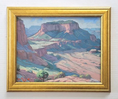 Оригинальная картина маслом изобразительного искусства национальный парк штата Юта каньон юго-запад с автографом - Изображение 1 из 4