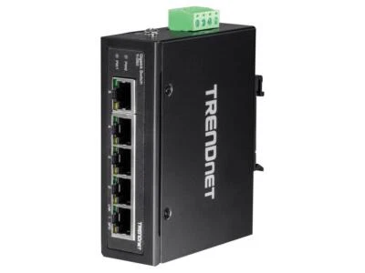 TRENDnet 5-Port Hardened Industrial Gigabit DIN-Rail Switch, 10 Gbps Switching C - Image 1 of 4