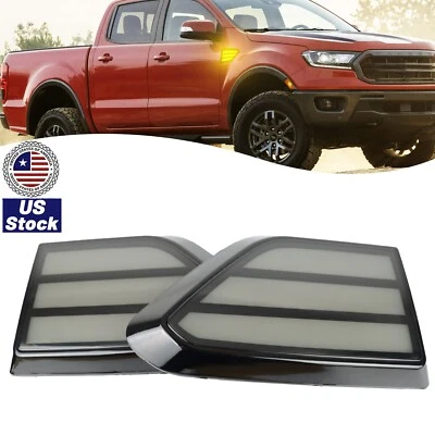 Front Fender Side Marker Lights Daytime Running w/Turn For Ford Ranger 2019-2023 - Image 1 of 4
