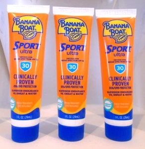 Bananenboot Sport Performance Sonnenschutzlotion LSF 30 1 OZ (3ER-Pack) - Bild 1 von 2