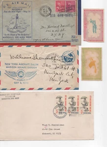 1st Airmail Flight 20th Annv Pittsfield, 4/4/39, NY Aircraft Salon 5/3/30 Covers - Picture 1 of 1