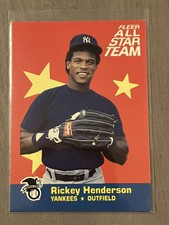 Rickey Henderson 1986 Fleer All Star Team Promo Cards. New York Yankees