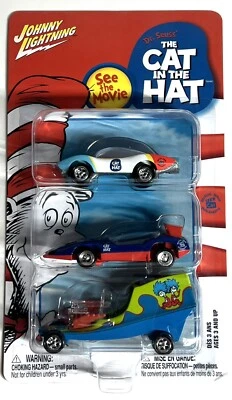 Johnny Lightning Dr. Seuss The Cat in the Hat Movie 3-Pack 1:64 Diecast New - Image 1 of 2