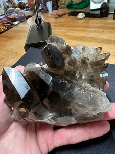 Smoky Quartz Crystal Gemstone Floater Cathedral Record Keeper Multi Point 777 - Picture 1 of 12